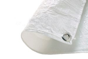 White Lightweight Waterproof Tarpaulin 80gsm