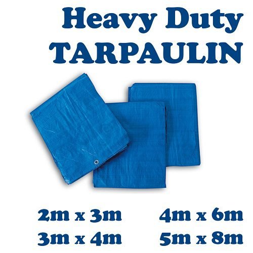 Blue Heavy Duty Waterproof Ground Sheet Tarp
